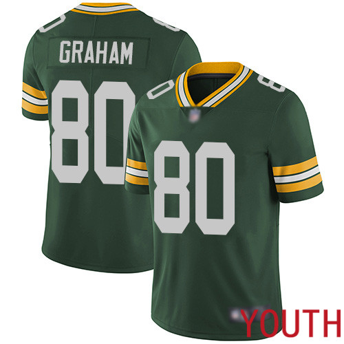 Green Bay Packers Limited Green Youth #80 Graham Jimmy Home Jersey Nike NFL Vapor Untouchable->youth nfl jersey->Youth Jersey